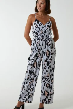 Leopard Belted Jumpsuit