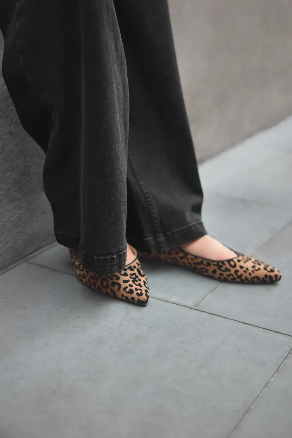 Leopard Mary Jane Flats In Standard Fit