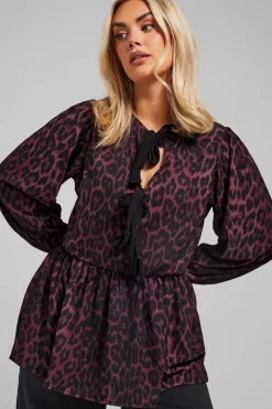 Leopard Print Bow Top