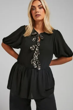 Leopard Print Bow Top