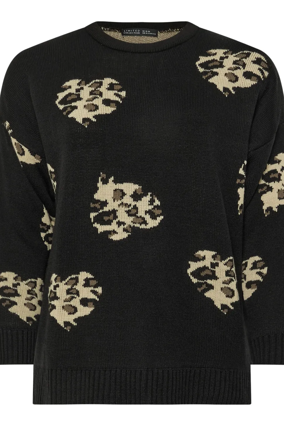 Leopard Print Heart Jumper