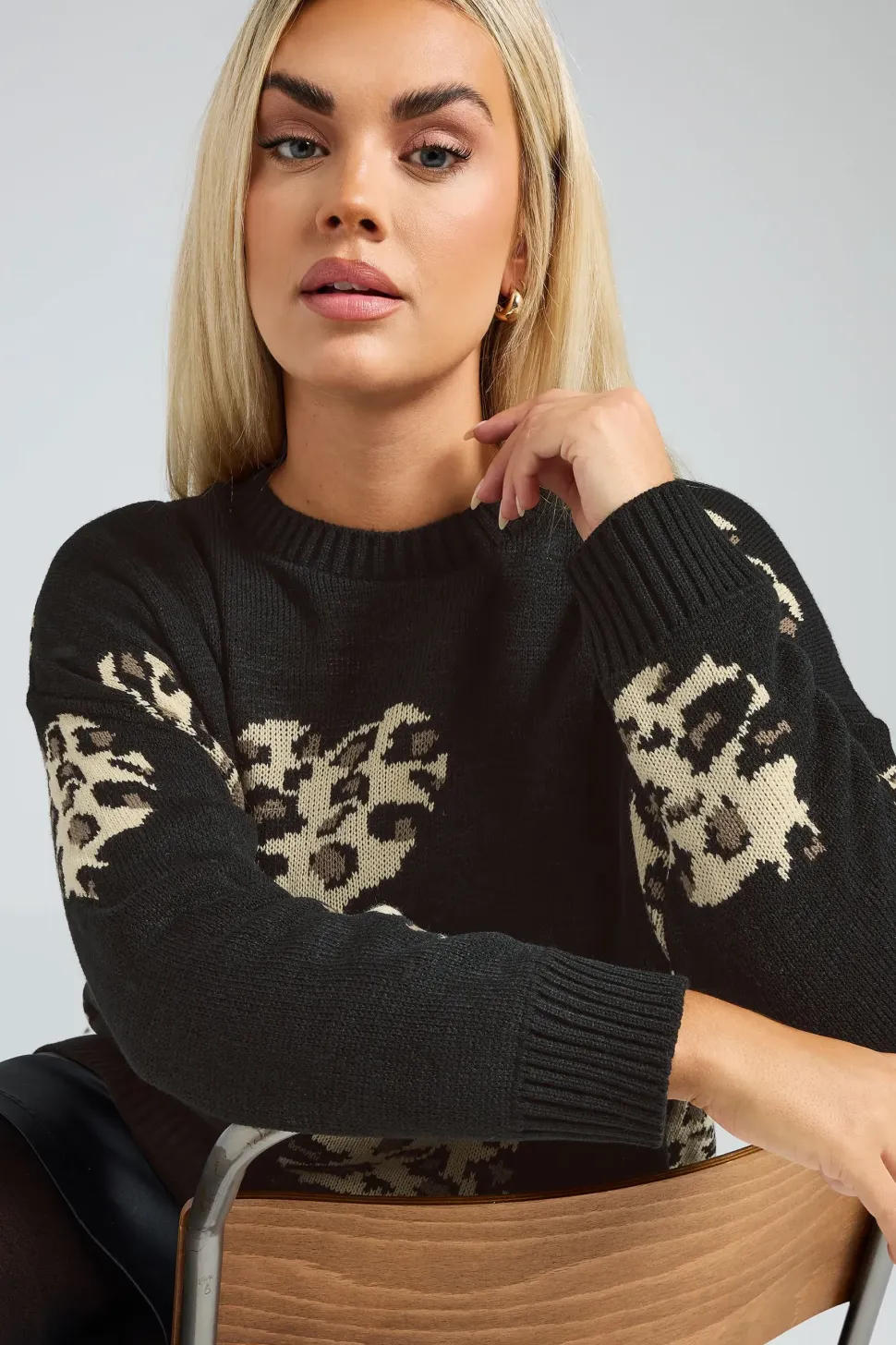 Leopard Print Heart Jumper