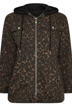 Leopard Print Hooded Shacket