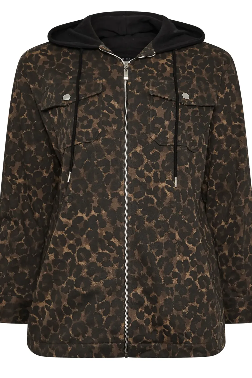 Leopard Print Hooded Shacket