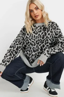 Leopard Print Knitted Jumper