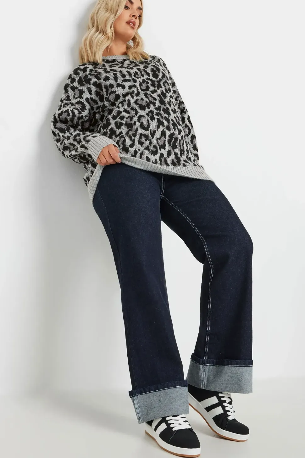 Leopard Print Knitted Jumper