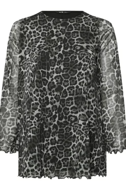 Leopard Print Mesh Top