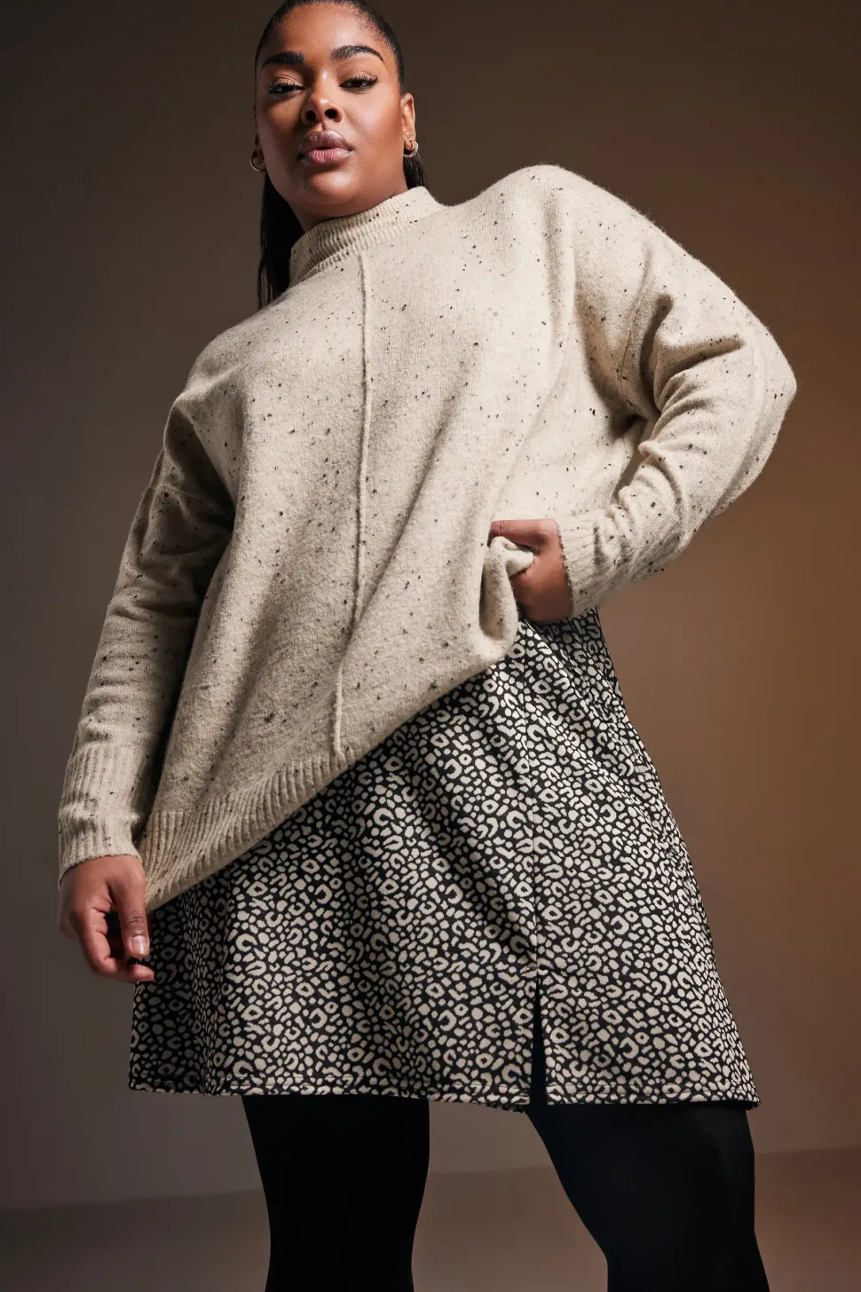 Leopard Print Mini Skirt