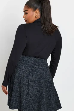 Leopard Print Panelled Skirt