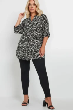 Leopard Print Pintuck Blouse