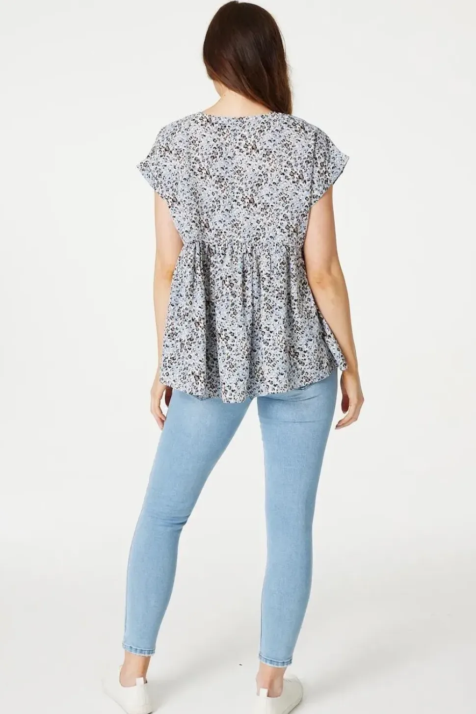 Leopard Print Smock Top