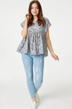 Leopard Print Smock Top