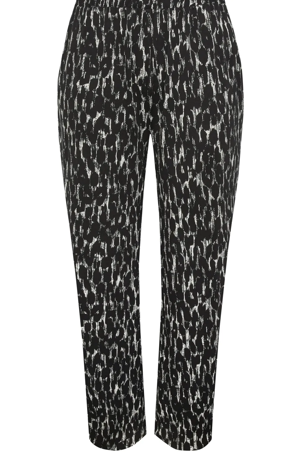 Leopard Print Wide Leg Trousers