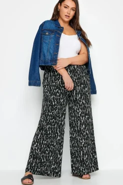Leopard Print Wide Leg Trousers