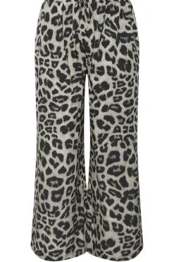 Leopard Print Wide Leg Trousers