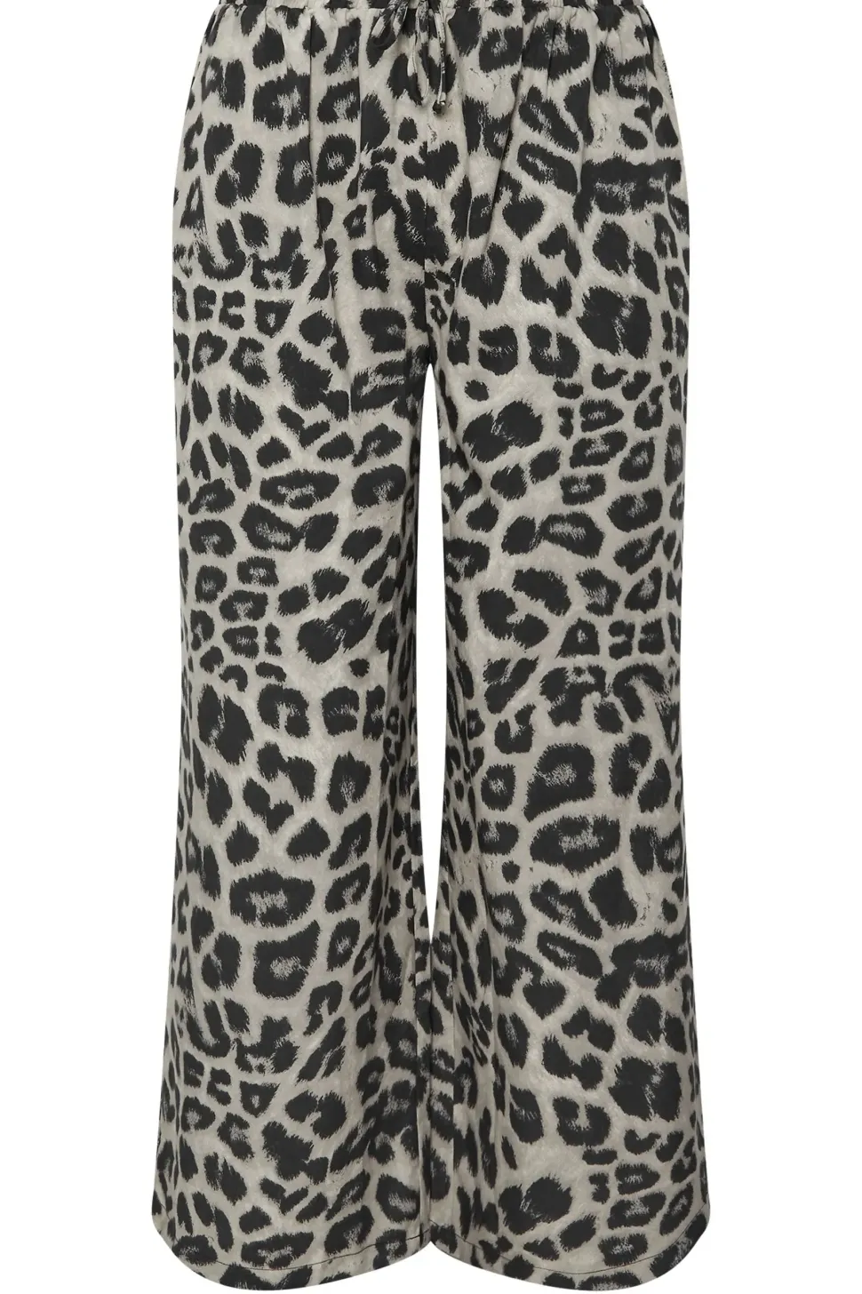 Leopard Print Wide Leg Trousers
