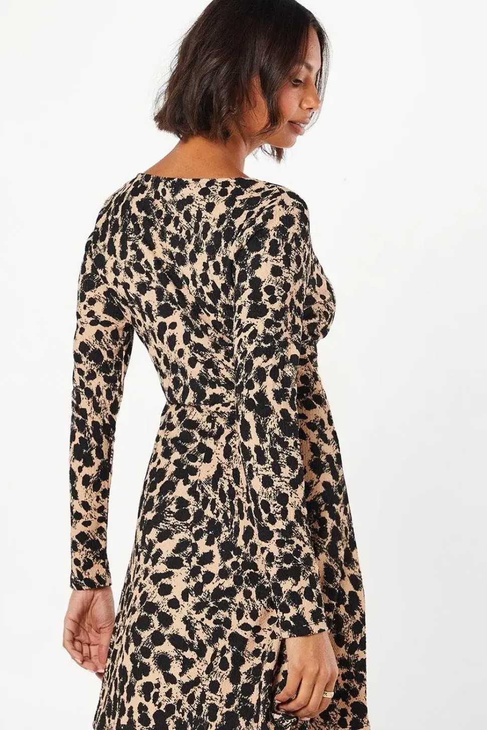 Leopard Wrap Mini Dress