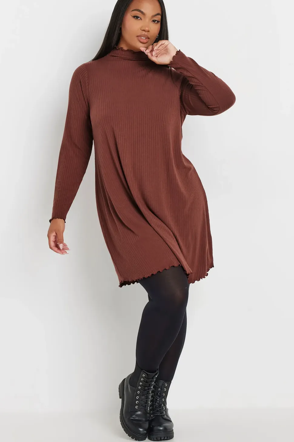Lettuce Edge Tunic Dress