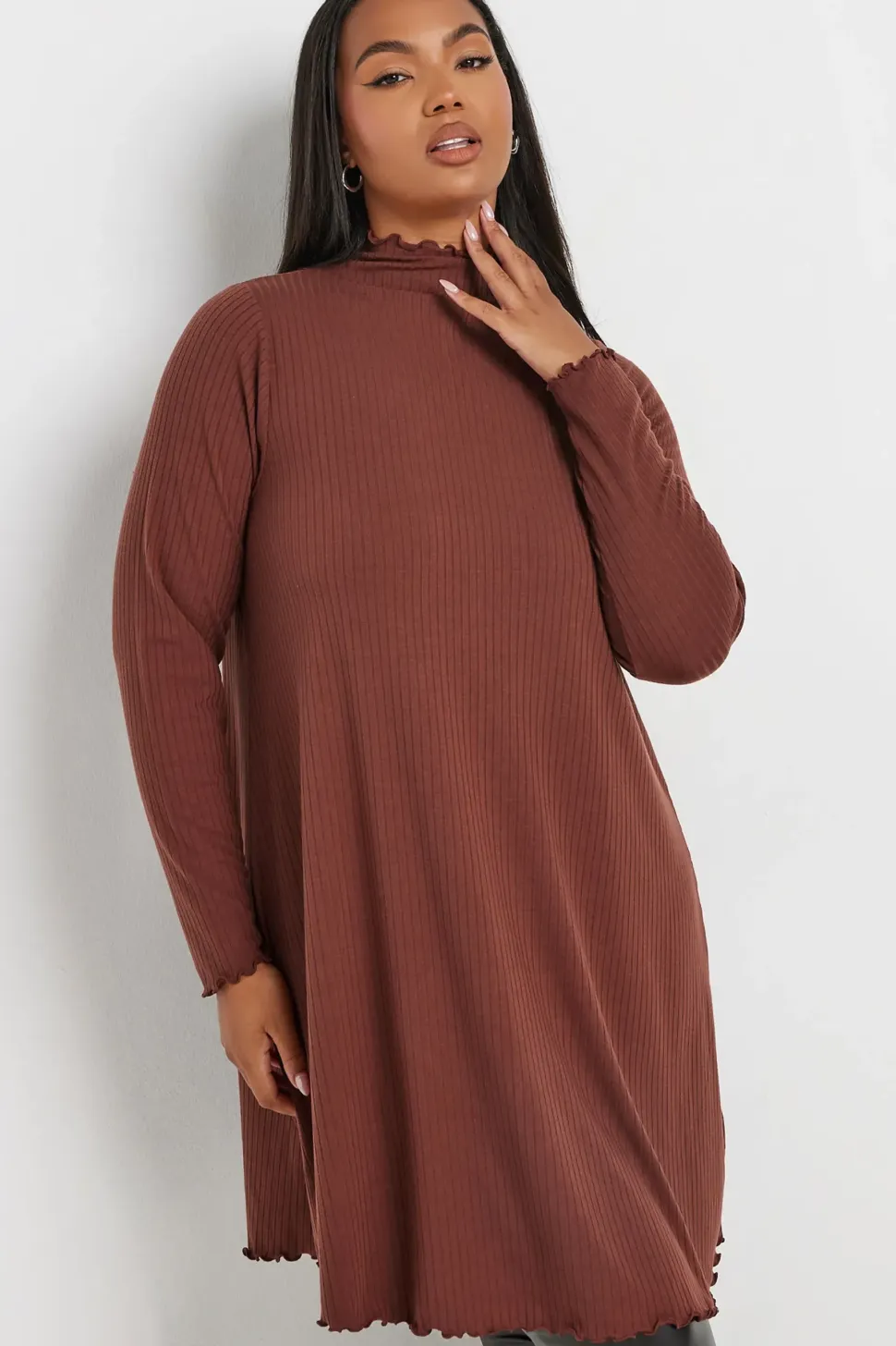 Lettuce Edge Tunic Dress