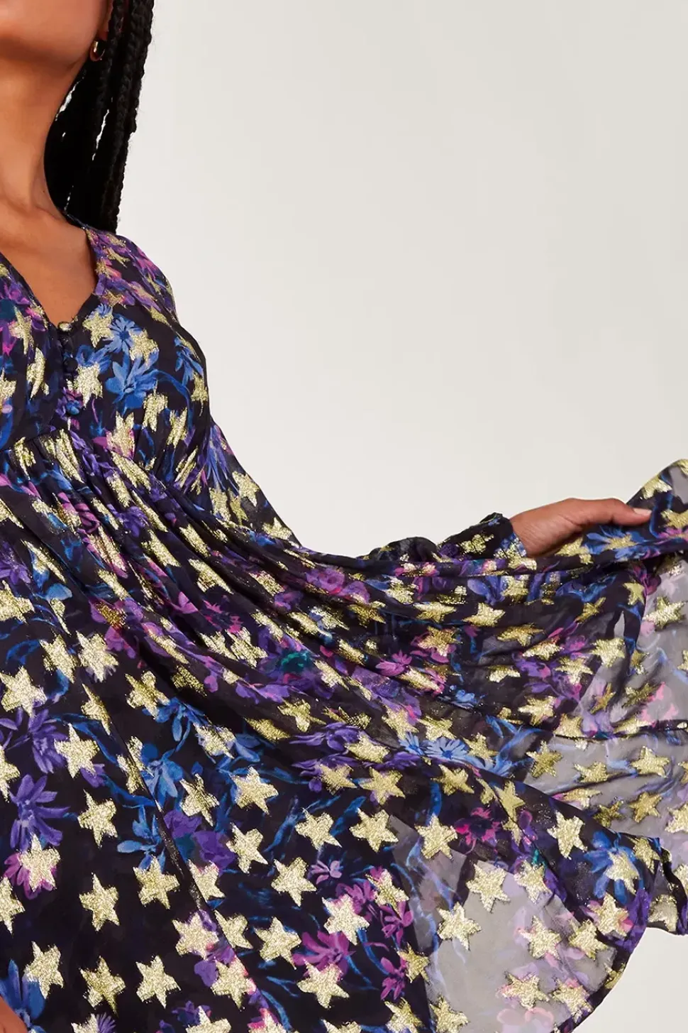 Lia Star Print Dress