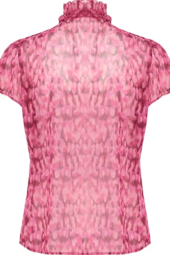 Lilja Short Sleeve Ruffle Blouse-Printed
