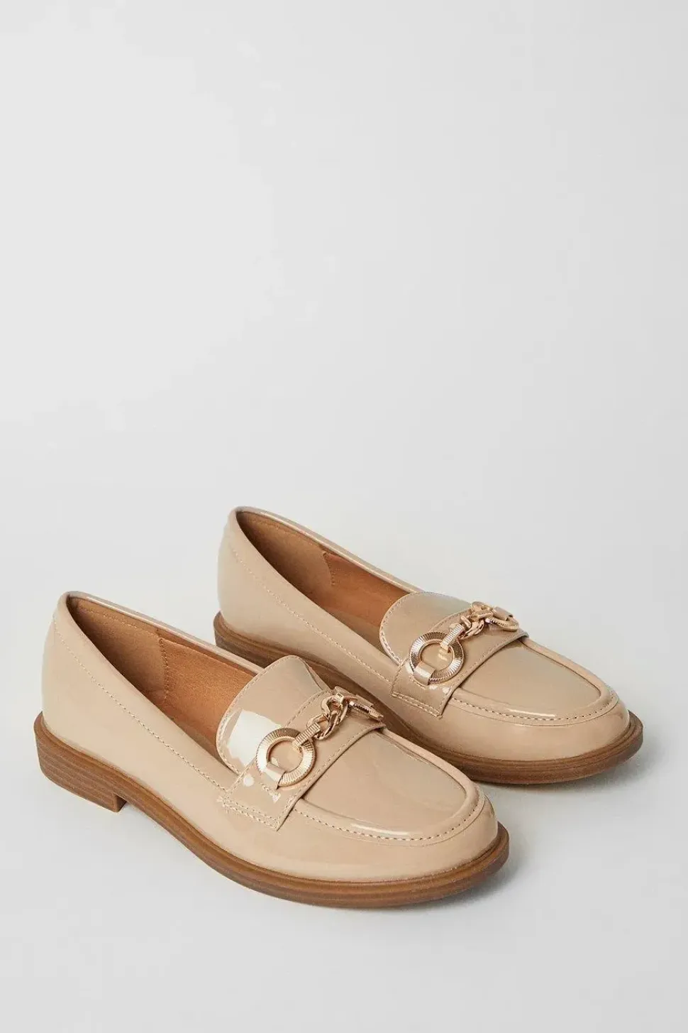 Lilli Patent Snaffle Apron Front Loafers