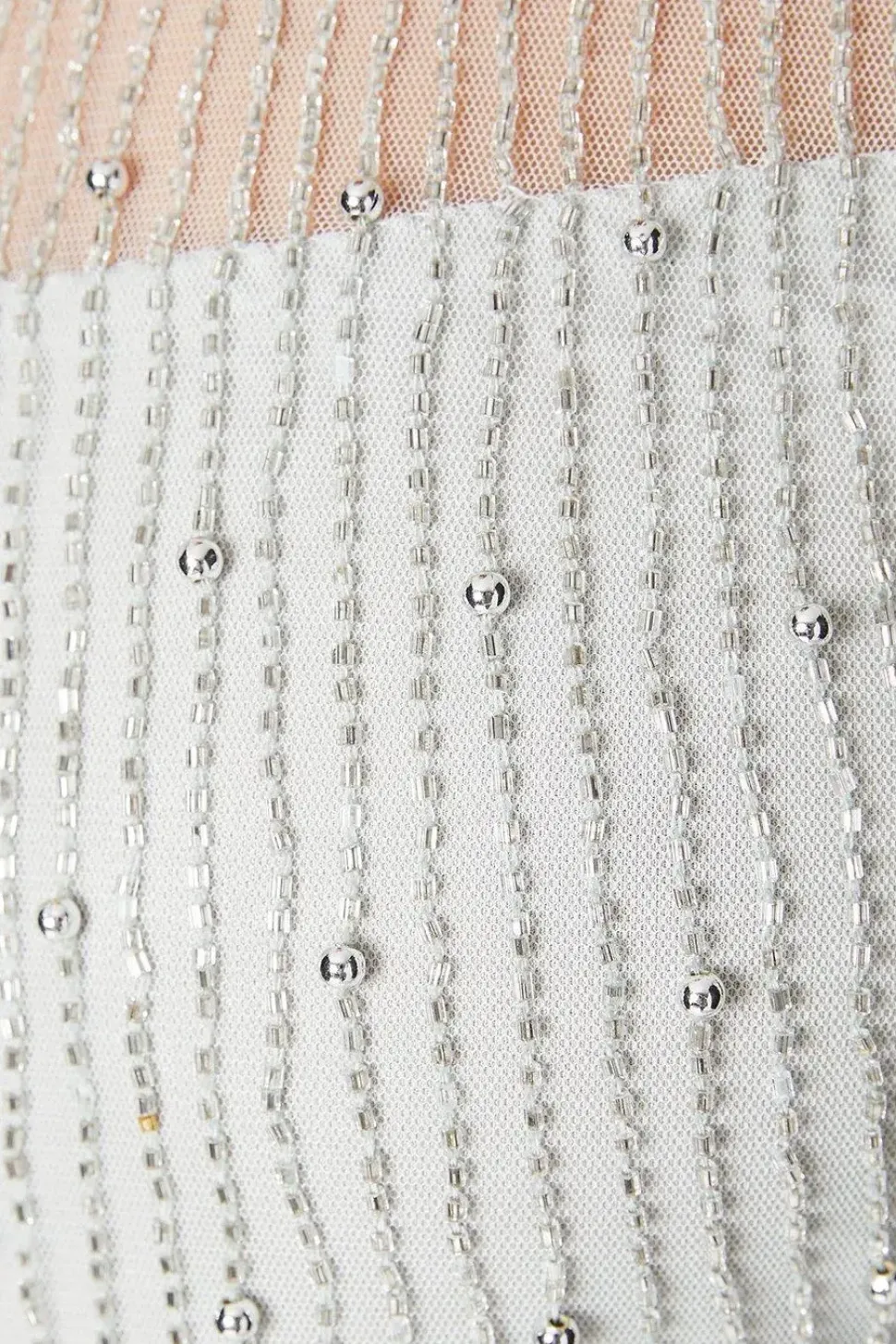 Linear Beaded Sculpting Maxi Dress