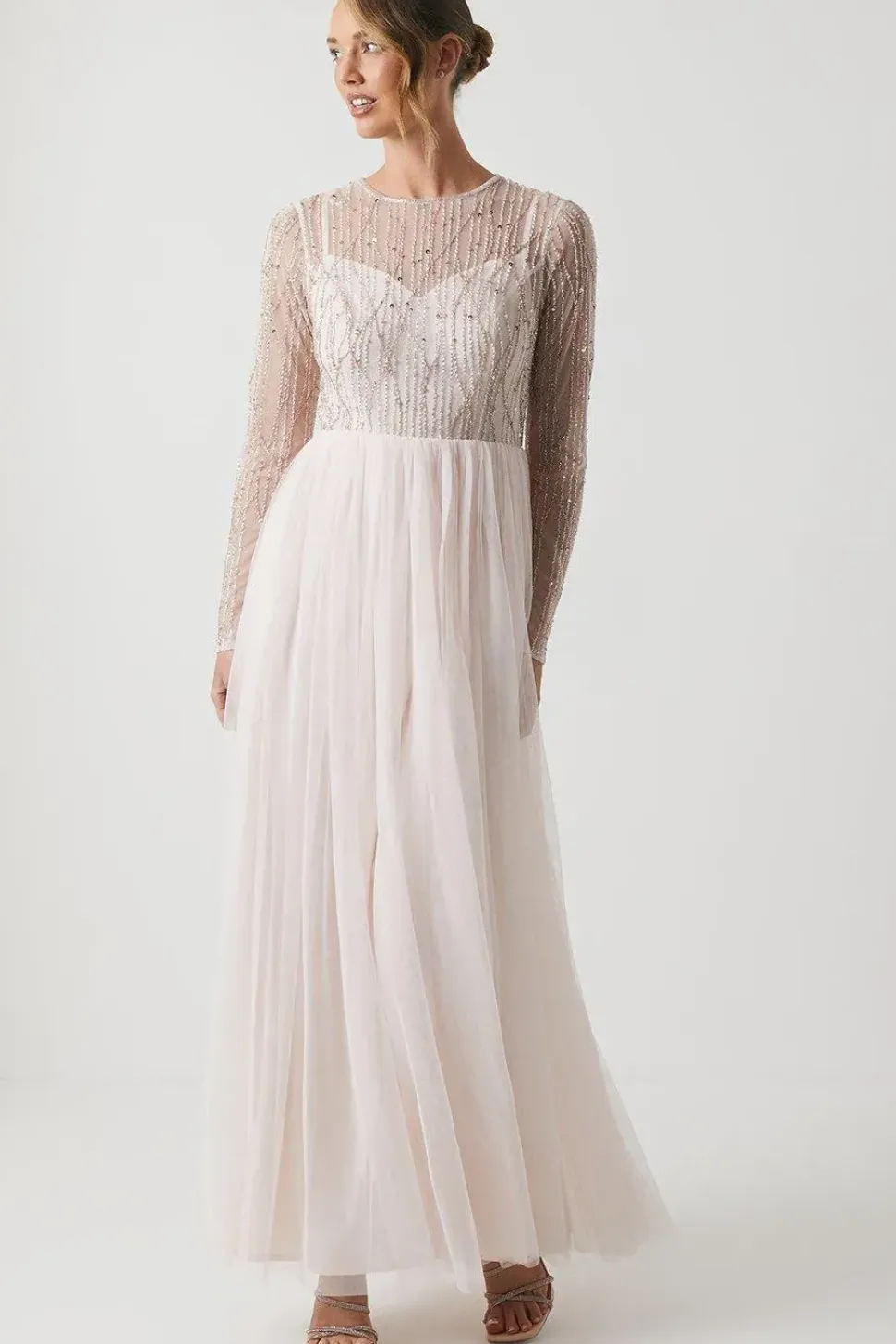 Linear Beadwork Two In One Bridesmaid Dress