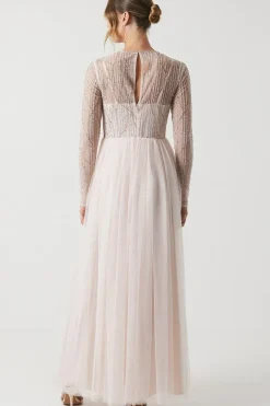 Linear Beadwork Two In One Bridesmaid Dress