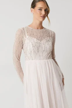 Linear Beadwork Two In One Bridesmaid Dress