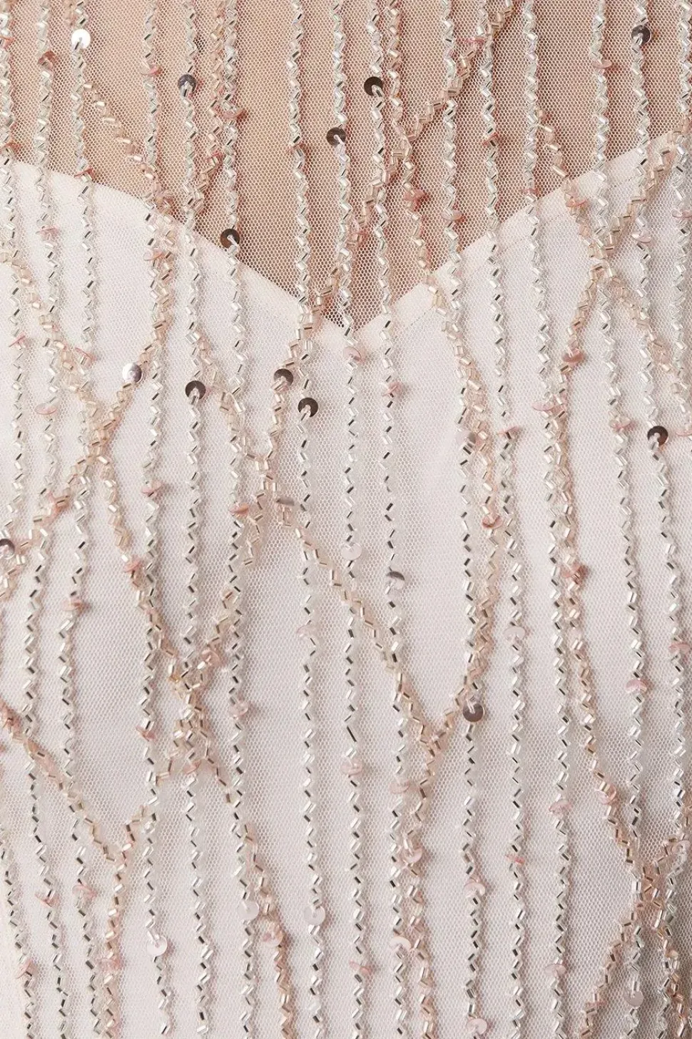 Linear Beadwork Two In One Bridesmaid Dress