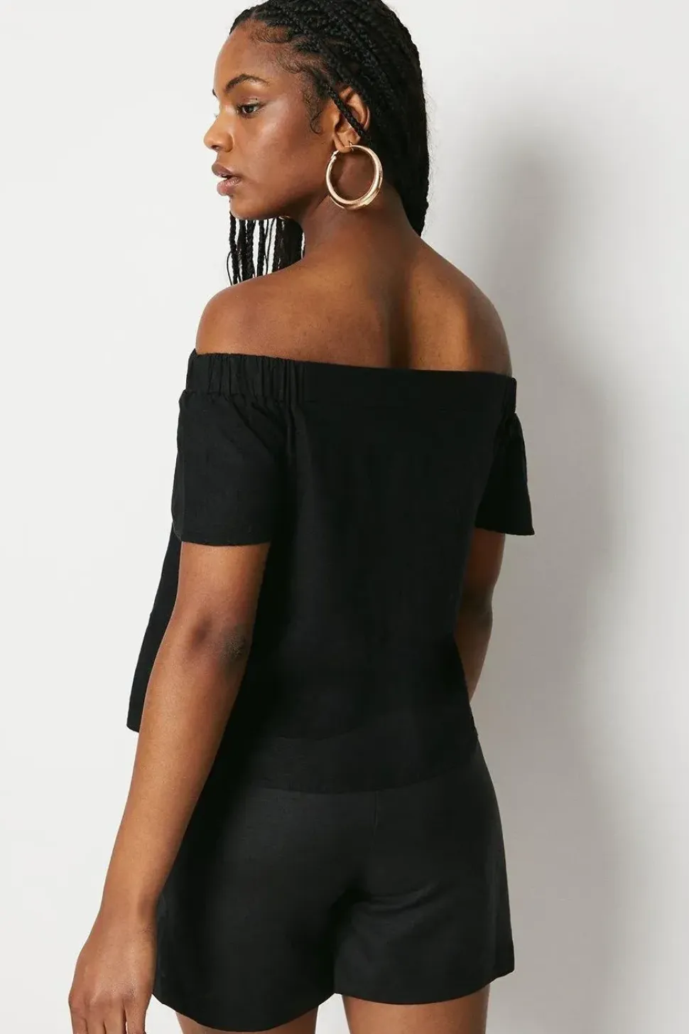 Linen Bardot Top
