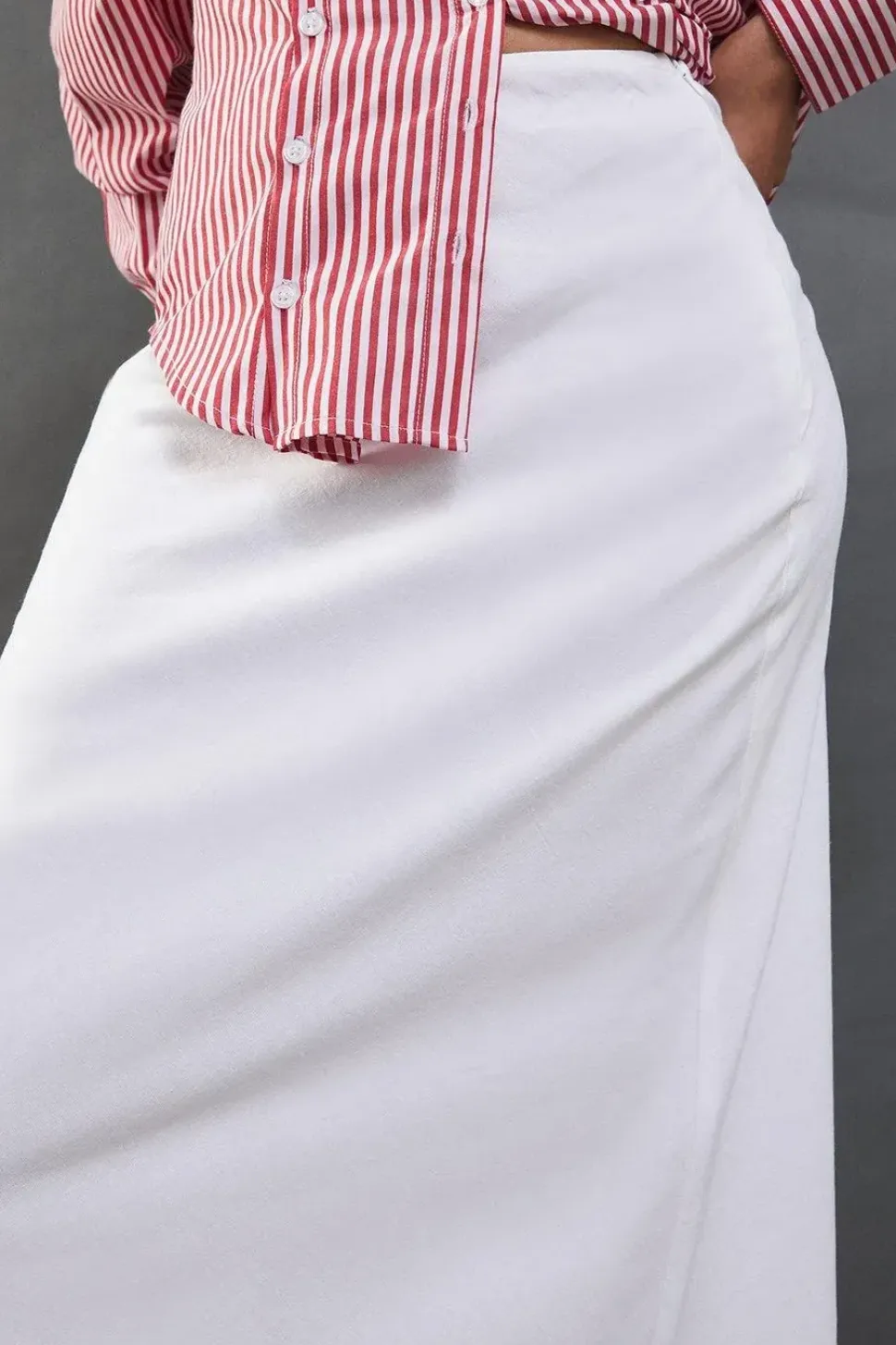Linen Bias Midaxi Skirt