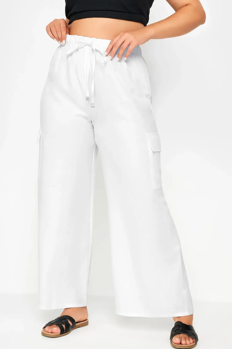 Linen Cargo Trousers