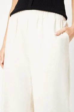 Linen Elastic Waist Trouser