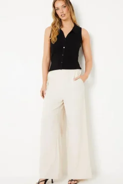 Linen Elastic Waist Trouser
