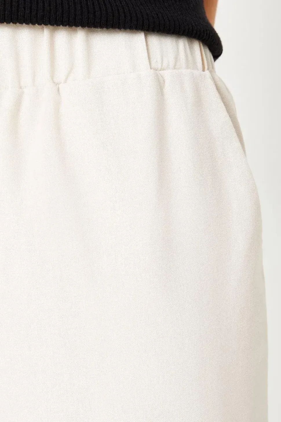 Linen Elastic Waist Trouser
