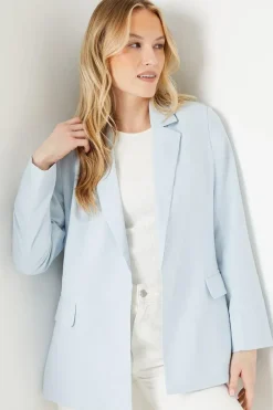 Linen Look Boyfriend Blazer