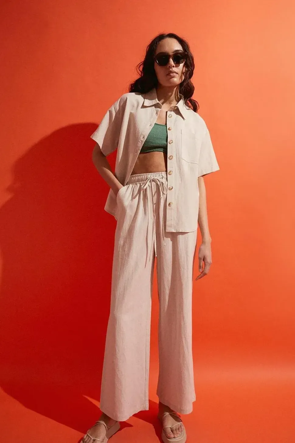 Linen Mix Short Sleeve Shirt
