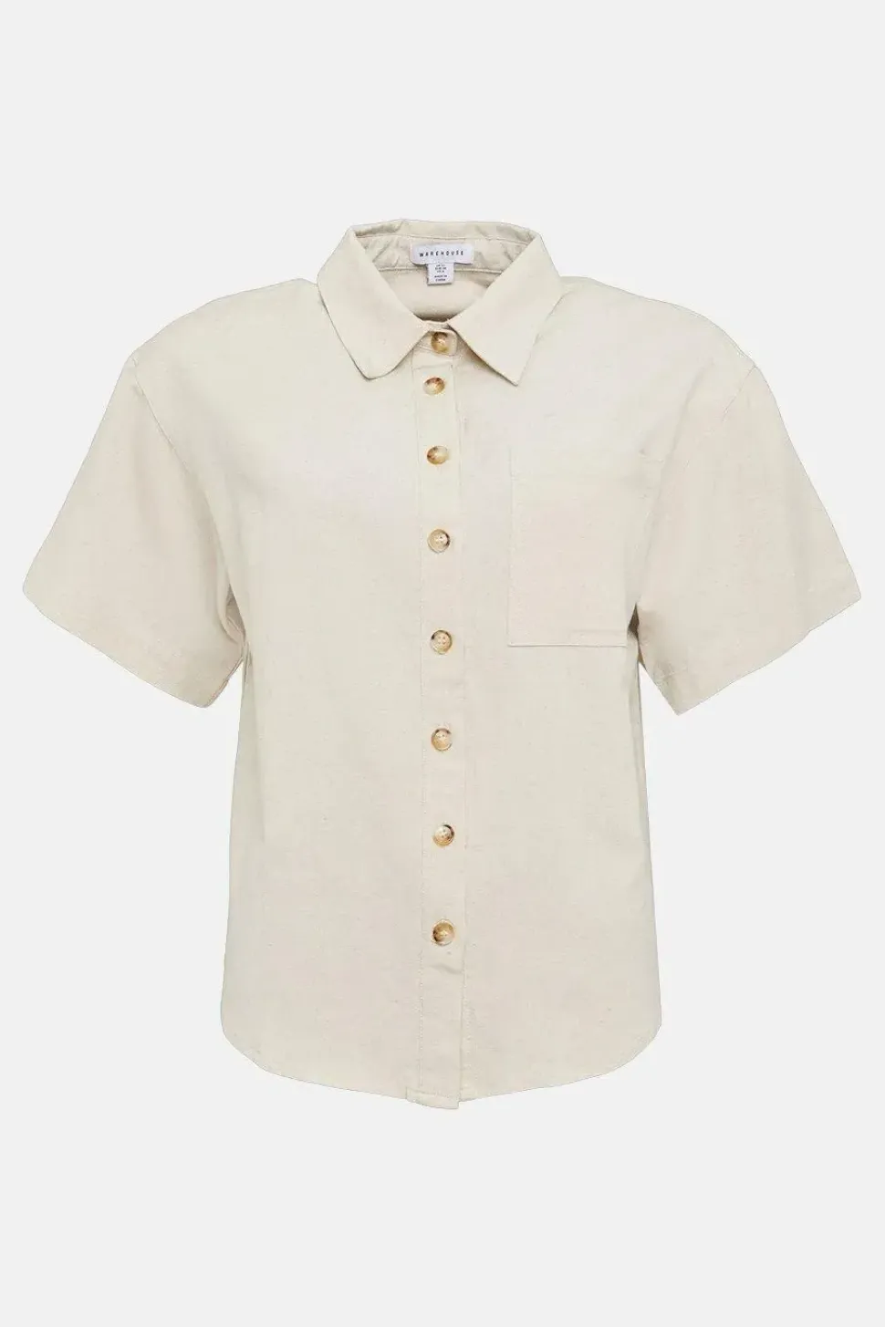 Linen Mix Short Sleeve Shirt