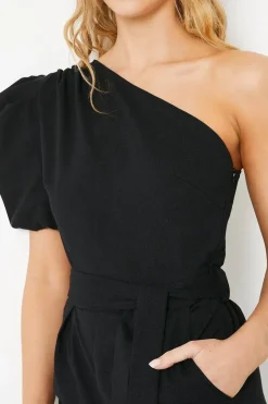 Linen One Shoulder Jumpsuit