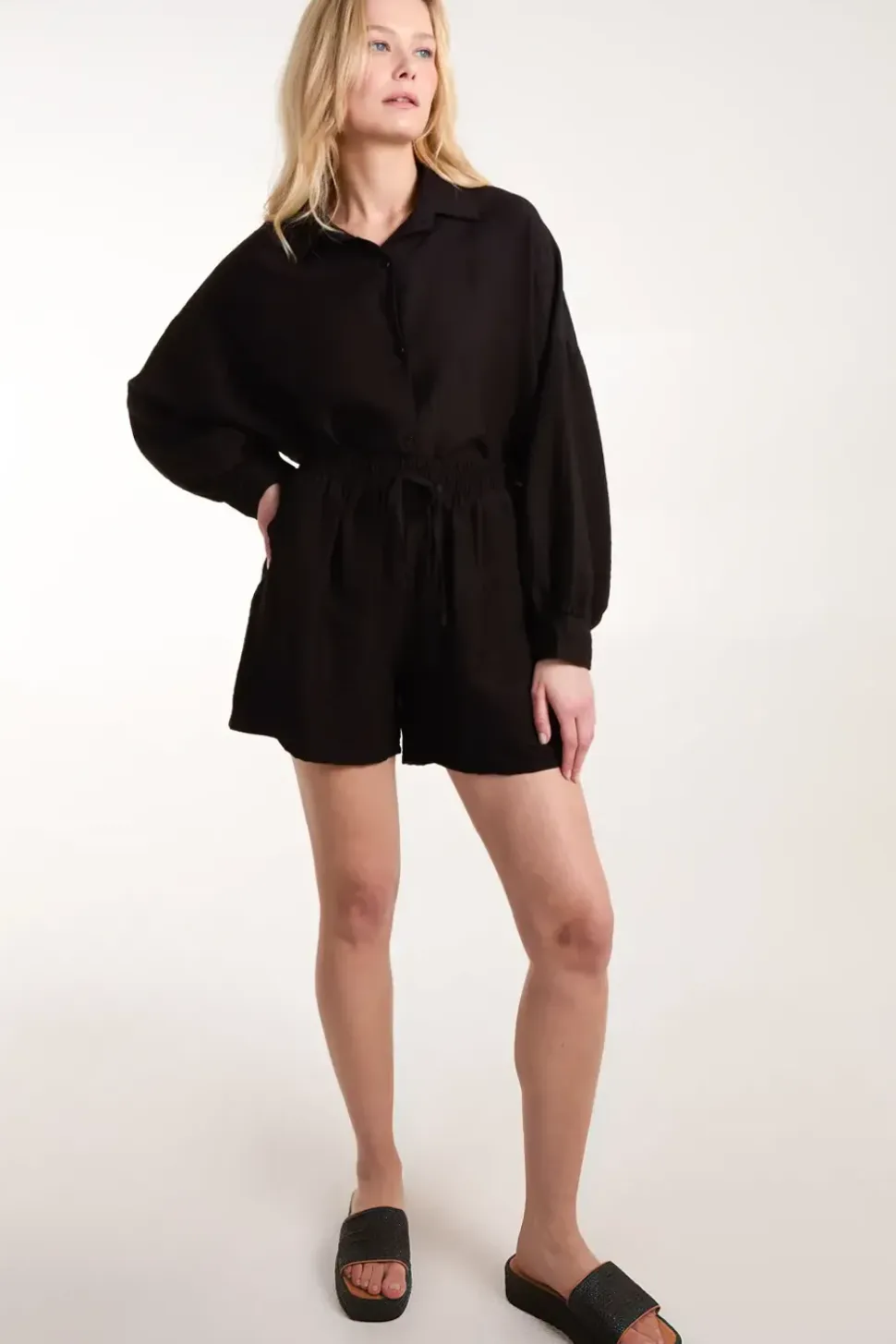 Linen Shorts & Shirt Set