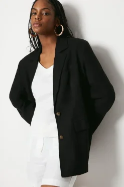Linen Single Breasted Blazer