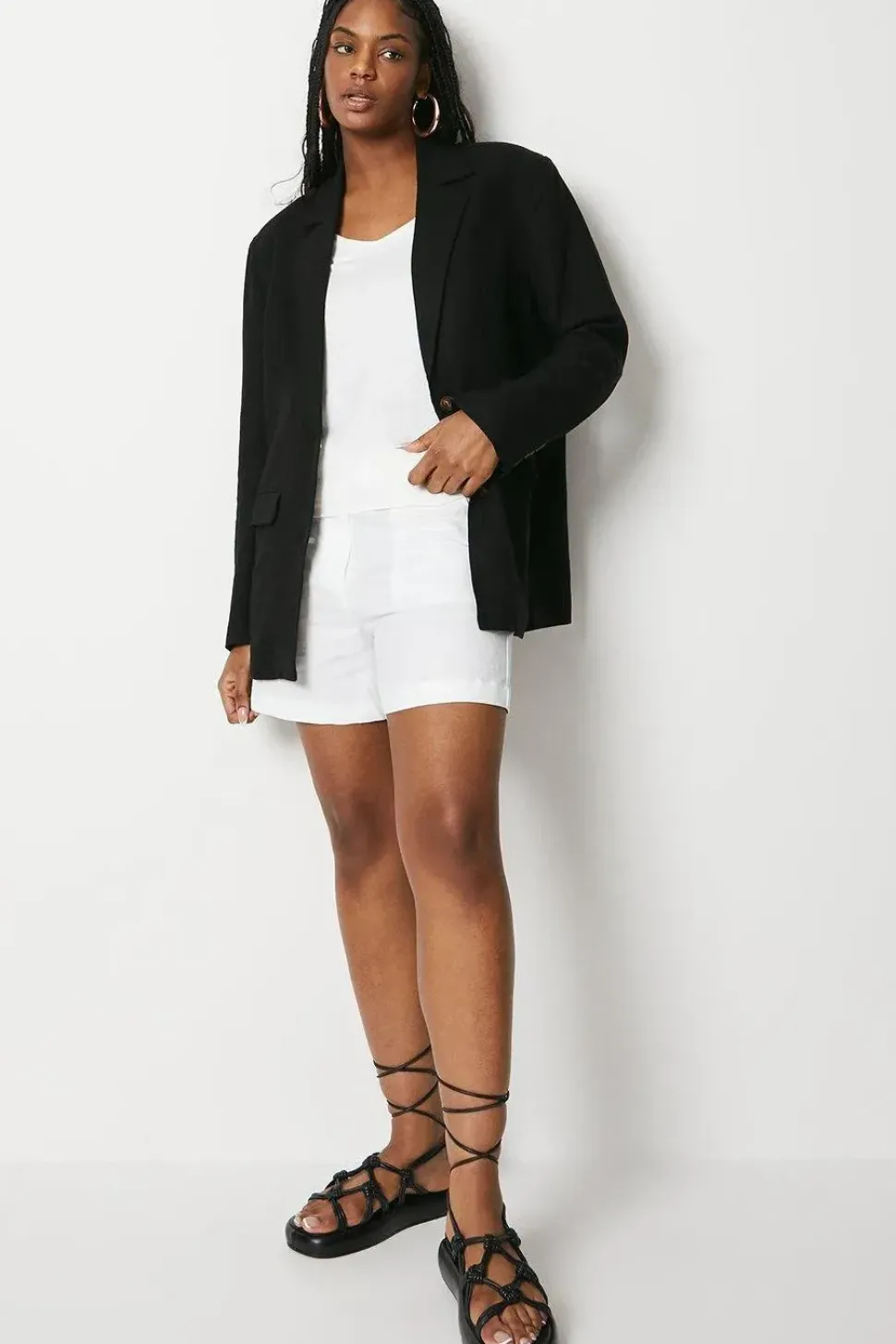 Linen Single Breasted Blazer