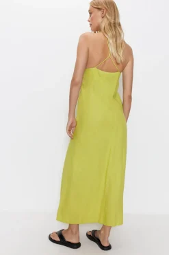Linen Strappy Maxi Dress