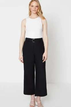 Linen Wide Leg Belted Trouser