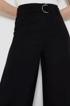 Linen Wide Leg Belted Trouser