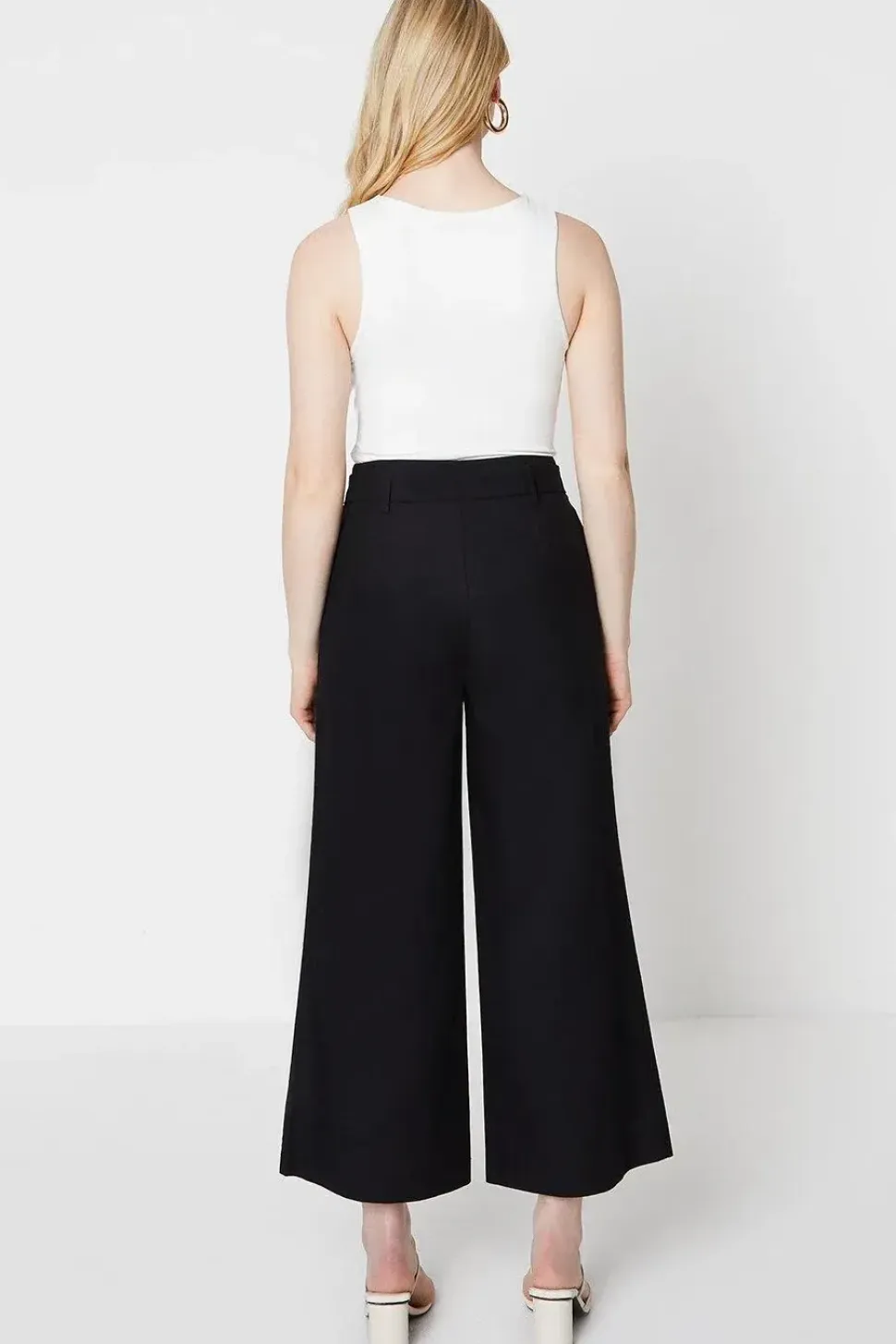 Linen Wide Leg Belted Trouser