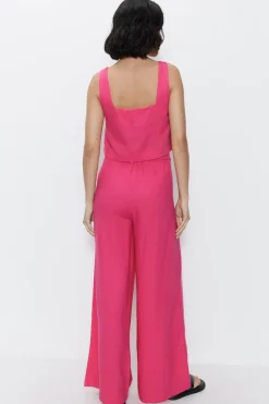 Linen Wide Leg Trousers
