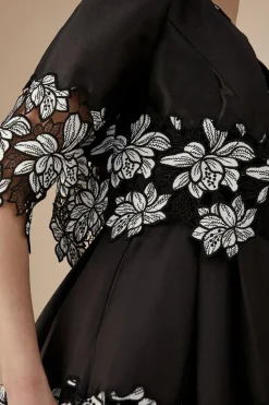 Lisa Tan Lace Hem Jacket